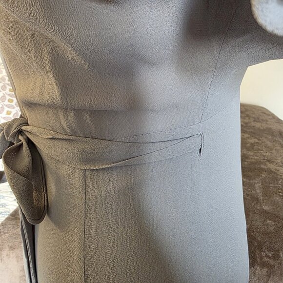 Reformation Winslow Wrap Maxi Dress Fog Gray Size S Kimono Sleeve Boho Long Gown - Picture 16 of 16